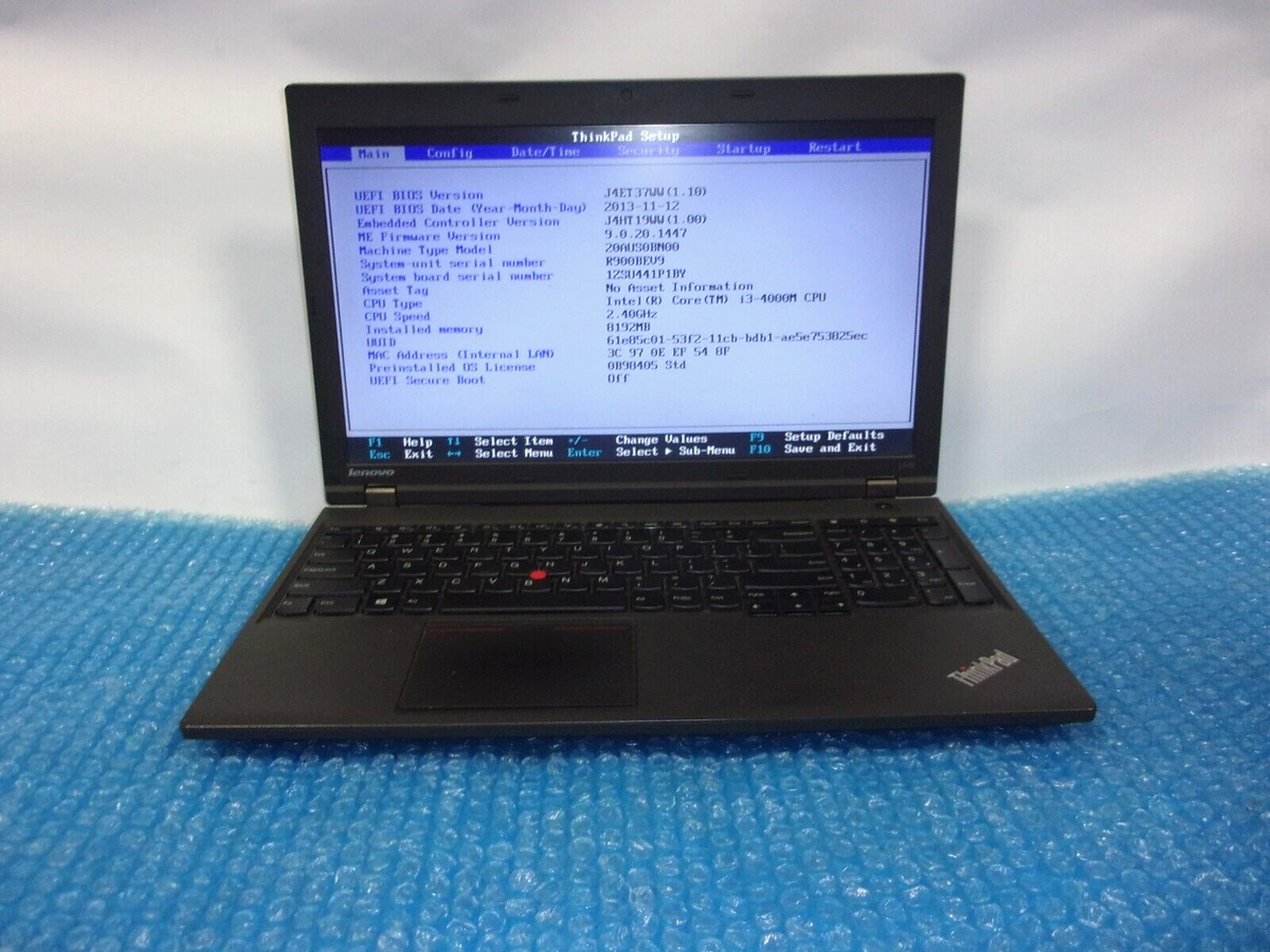 LENOVO THINKPAD L540 I3-4000M 2.40GHZ 4GB RAM 128SSD Win 10 Pro | eBay