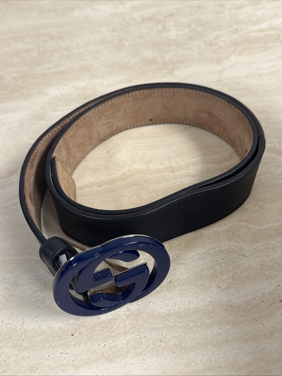 Gucci Belt Blue Size 34 223891 AF70X 525040 | eBay