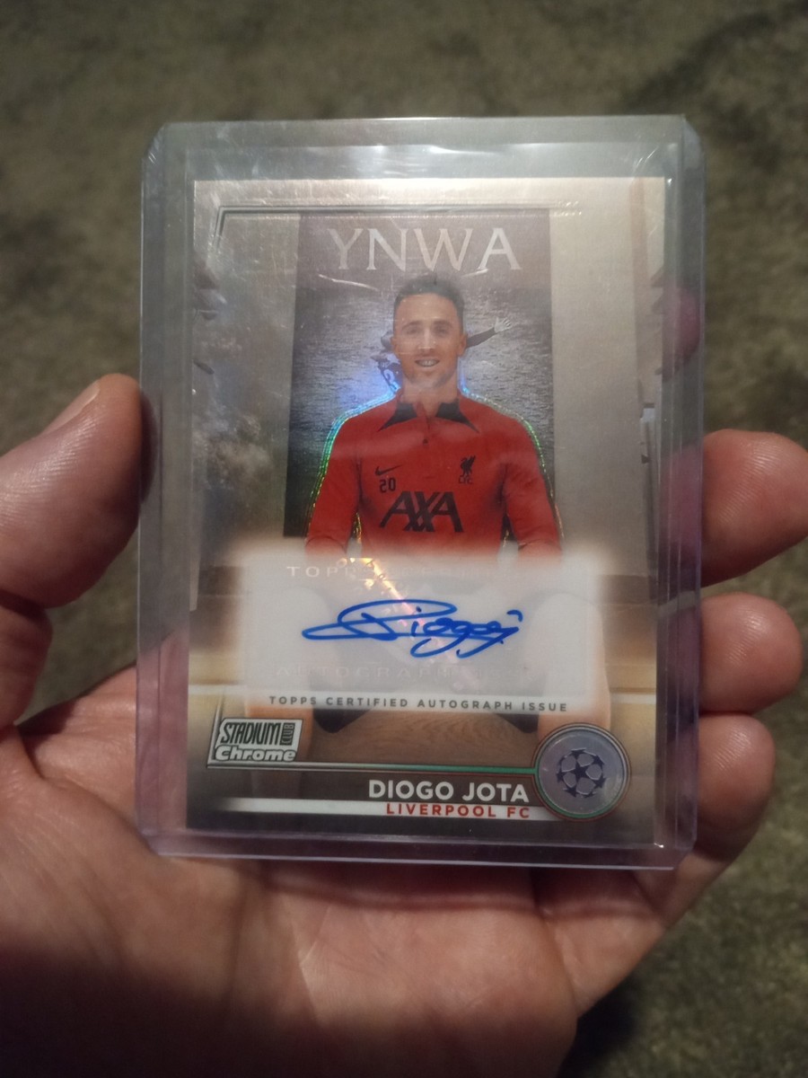 Diogo Jota AUTO Liverpool 2022-23 Topps Stadium Club Chrome UEFA