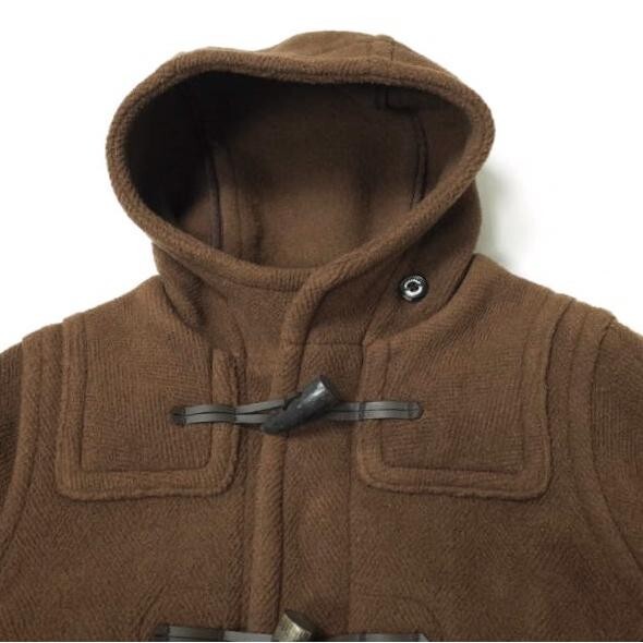 INVERTERE NEWTON ABBOT DUFFLE COAT Herringbone Wool 32 Brown