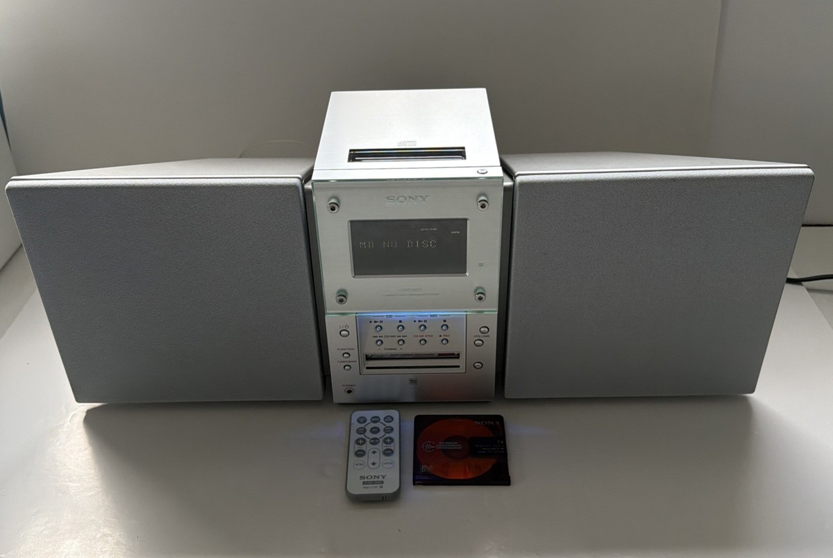 Vtg Sony Compact Hi-Fi Component System CMT-MD1 FM/AM/MD/CD