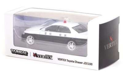 Tarmac Works GLOBAL64 Black & White VERTEX Toyota Chaser JZX100 1