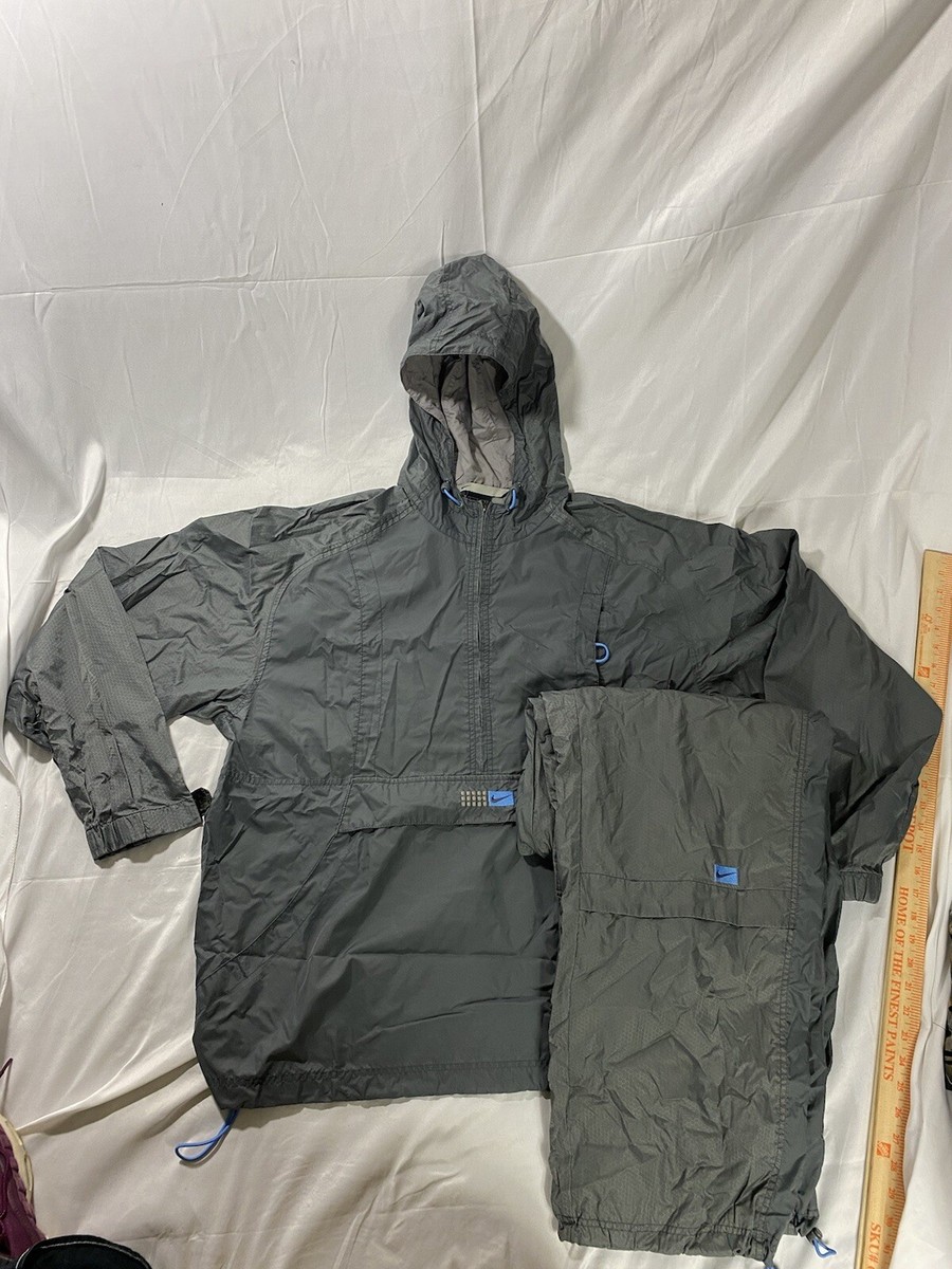 Vintage Y2K 2000's Nike Hex Nylon Paneled Half Zip Pullover Track