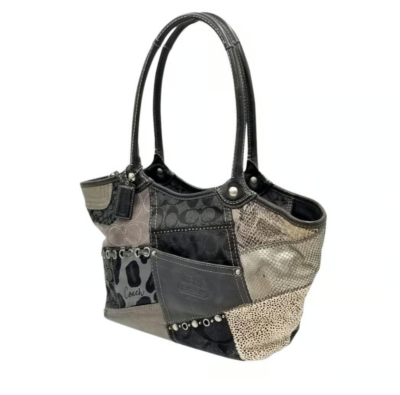 Coach Bleecker Black Patchwork Tote | eBay