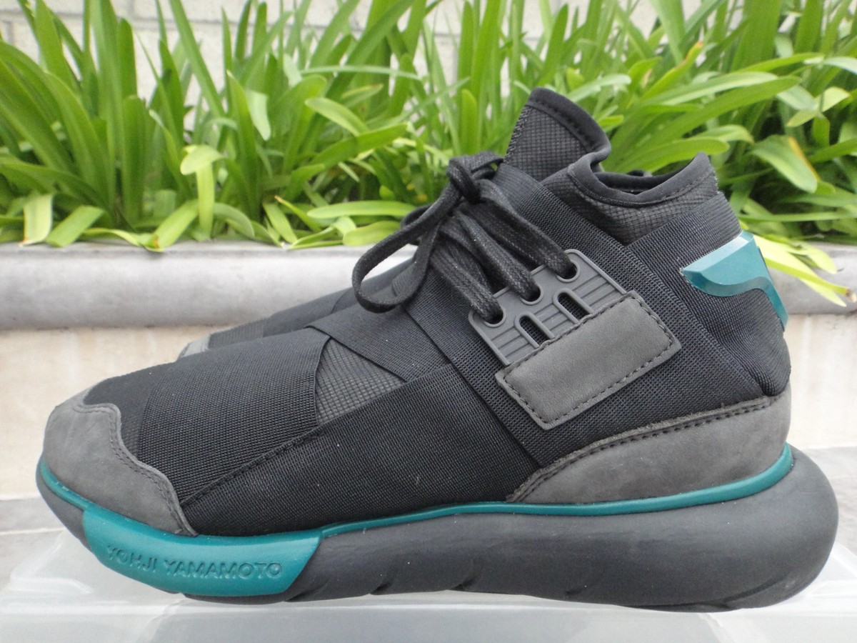 Y-3 BB4735 Yohji Yamamoto Adidas Qasa High Sneakers Black Teal