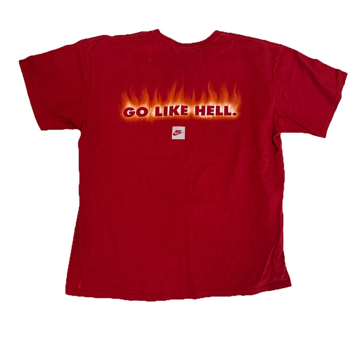 Vintage Y2K Nike 3D logo tee shirt size L-XL Nike Fire 🔥 Go Like