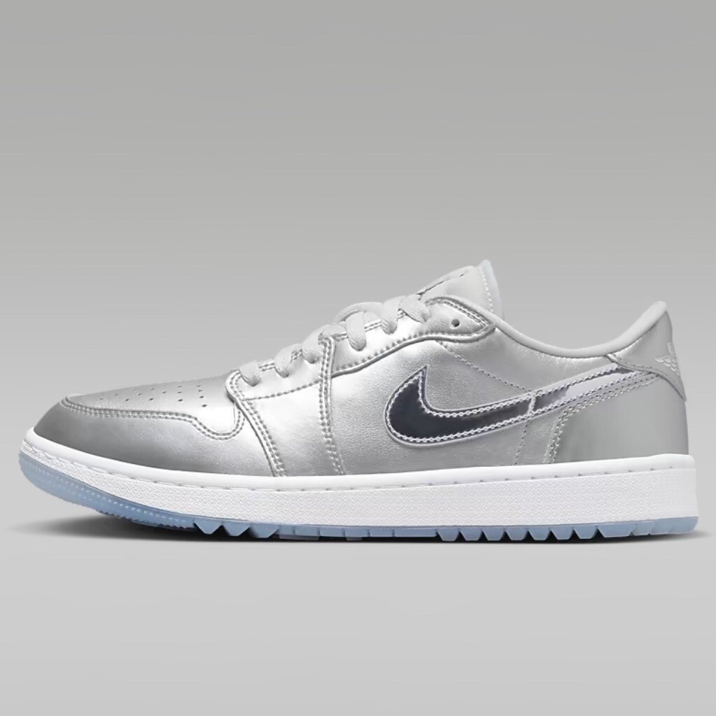 Brand New Nike Air Jordan 1 Low G Golf Metallic Silver Size 9.5