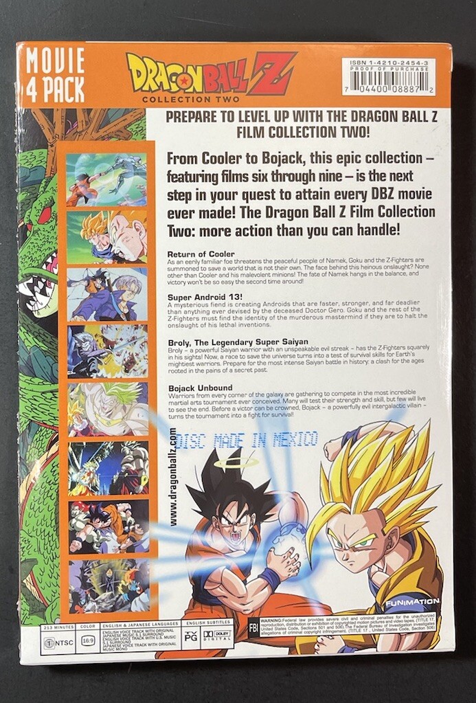 Dragon Ball Z Collection Vol 2 [ 4-Movie Pack ] (DVD) NEW | eBay