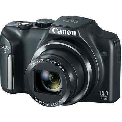 Canon PowerShot SX170 IS 16.0MP Digital Camera - Black for sale