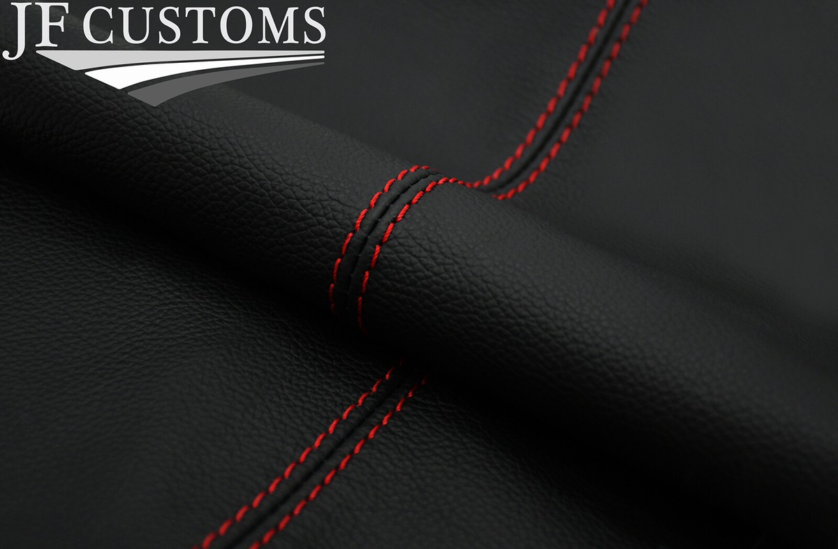 RED STITCH 2X FULL DOOR CARD LEATHER COVERS FITS NISSAN 300ZX Z32