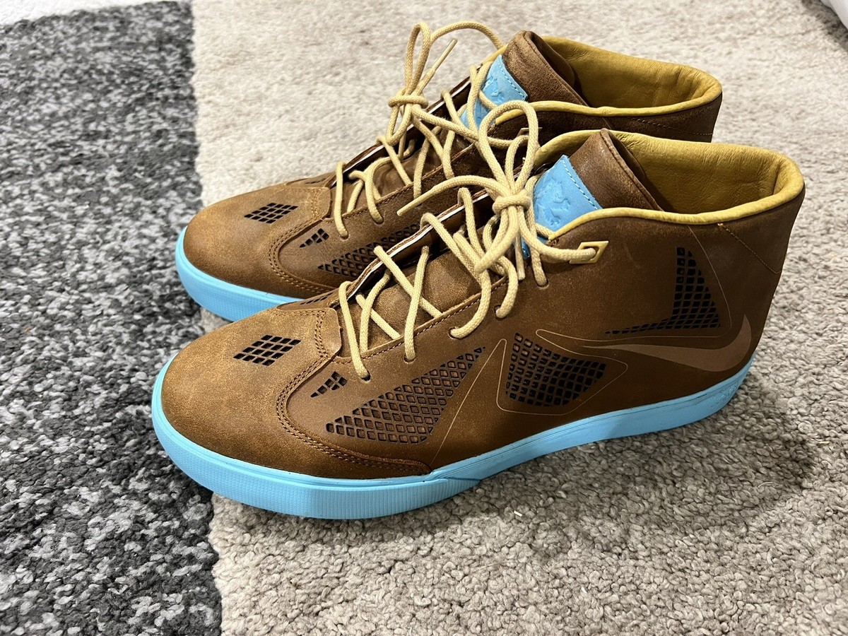 Nike LeBron X NSW Lifestyle NRG Hazelnut Pale Blue Gold 582553-200