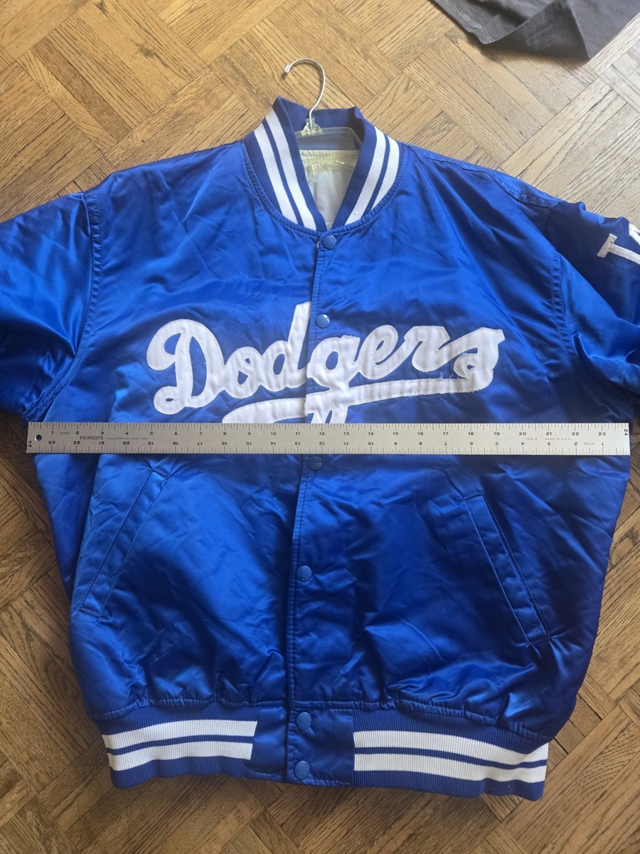 Vintage LA Dodgers Starter Jacket Mens XL Blue Satin Diamond