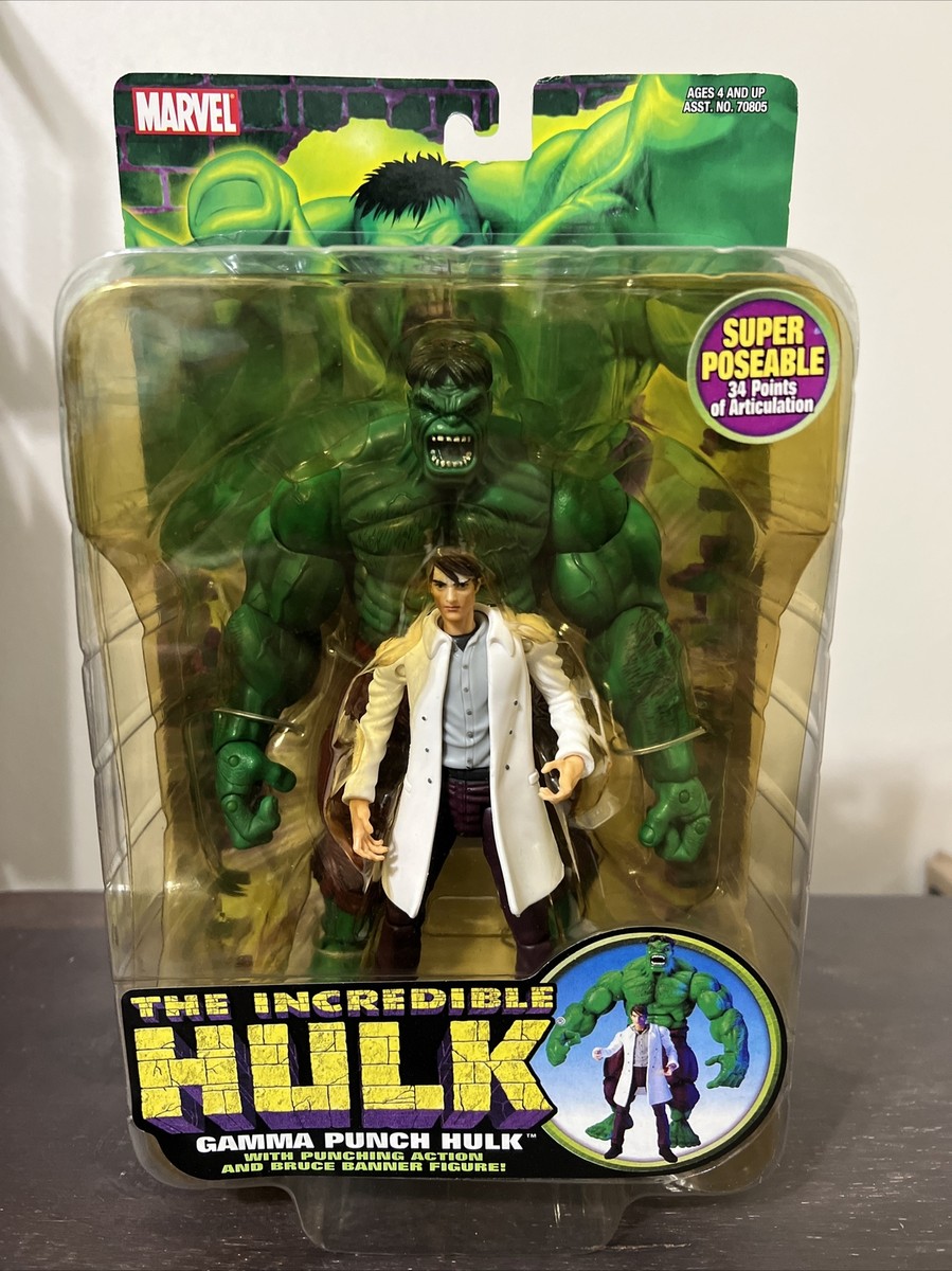 The Incredible HULK - Gamma Punch HULK and Bruce Banner ToyBiz