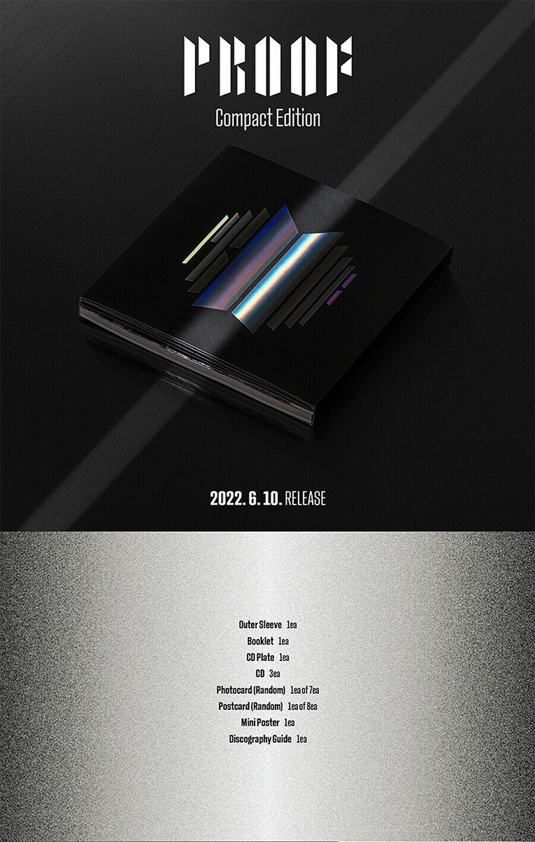 BTS PROOF Album COMPACT EDITION 3CD+Photo Book+Card+Post Card+