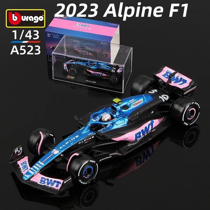 Bburago 1:43 2023 F1 BWT Alpine A523 10 P.Gasly/31 E.Ocon Diecast