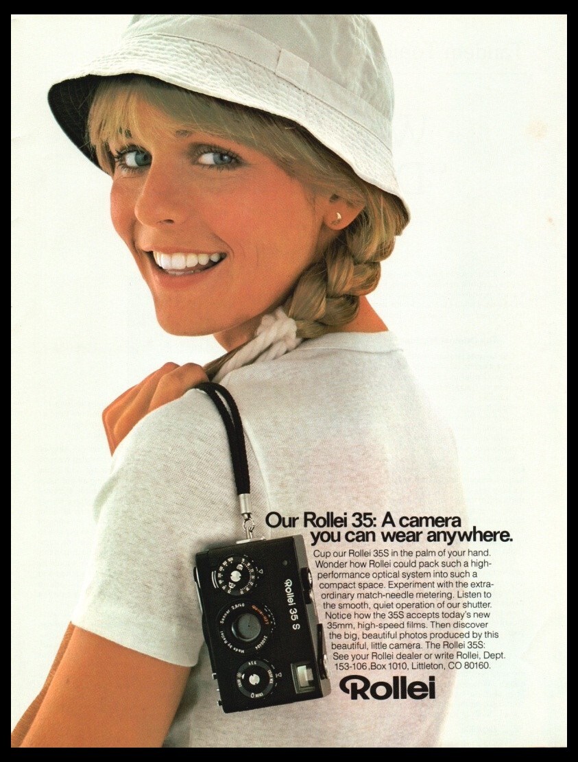 1978 Rollei 35 mm Camera Vintage ORIGINAL Print ad /mini poster