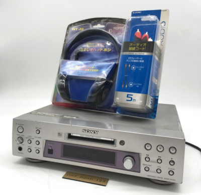 Sony MDS-S500 MD Mini Disk Player Deck Tested Headphones & Analog