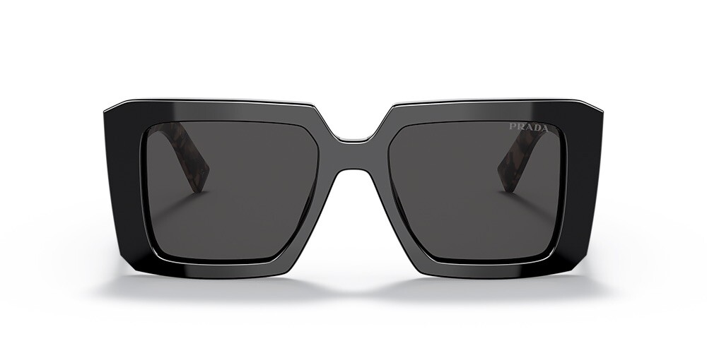 PRADA PR 23YS 1AB5S0 Black Havana Dark Grey Lens Women Sunglasses