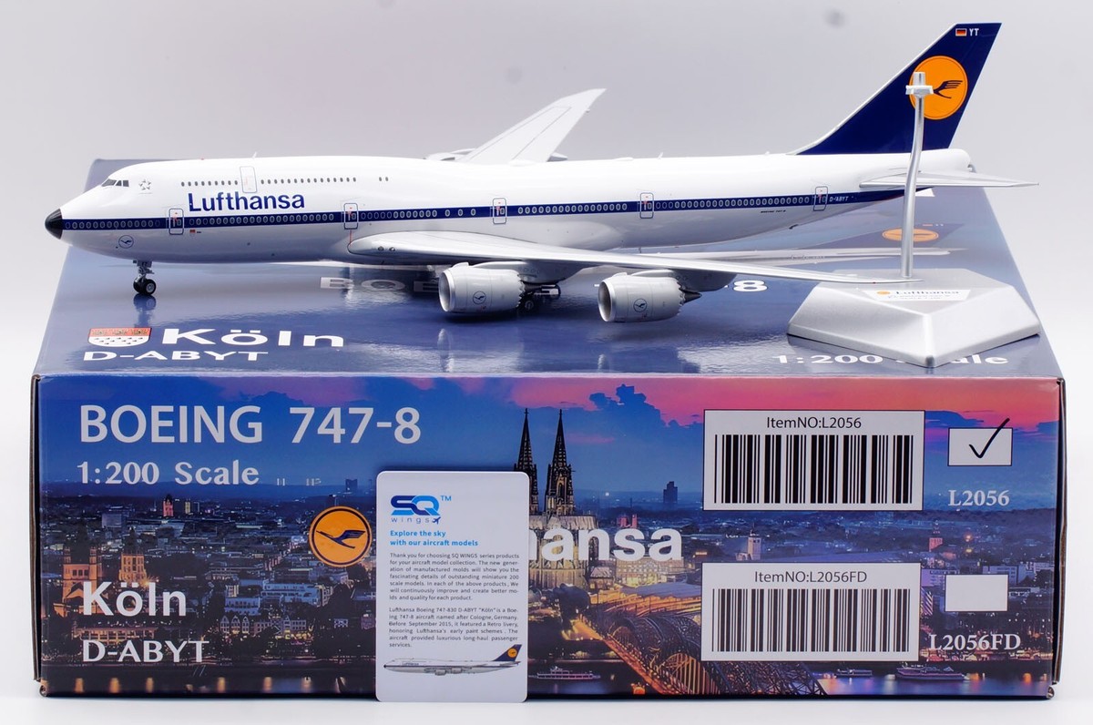 SQ Wings 1:200 Lufthansa Airlines Boeing Diecast Aircraft Jet
