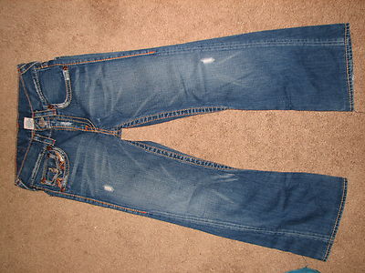 Kids True Religion Rainbow Joey Flare jeans size 12 EUC~Super Cool