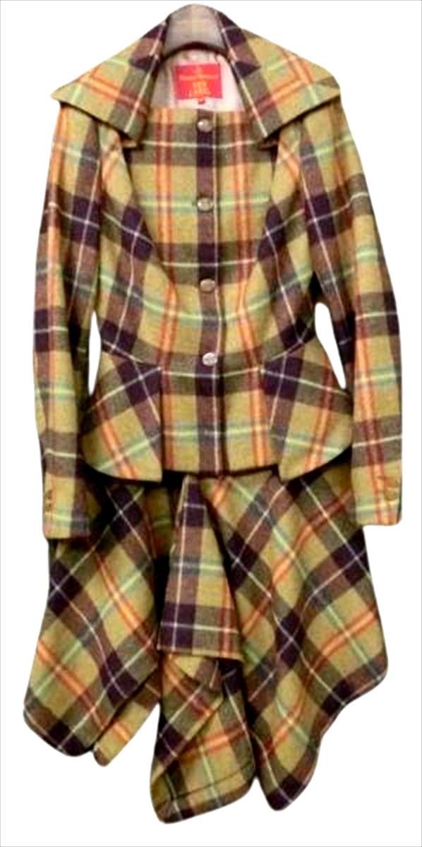 Vivienne Westwood Tartan Check Jacket & Skirt Set RED LABEL Size