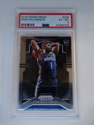 PSA 6 EX-MT 2019 PANINI PRIZM ZION WILLIAMSON #248 ROOKIE RC | eBay