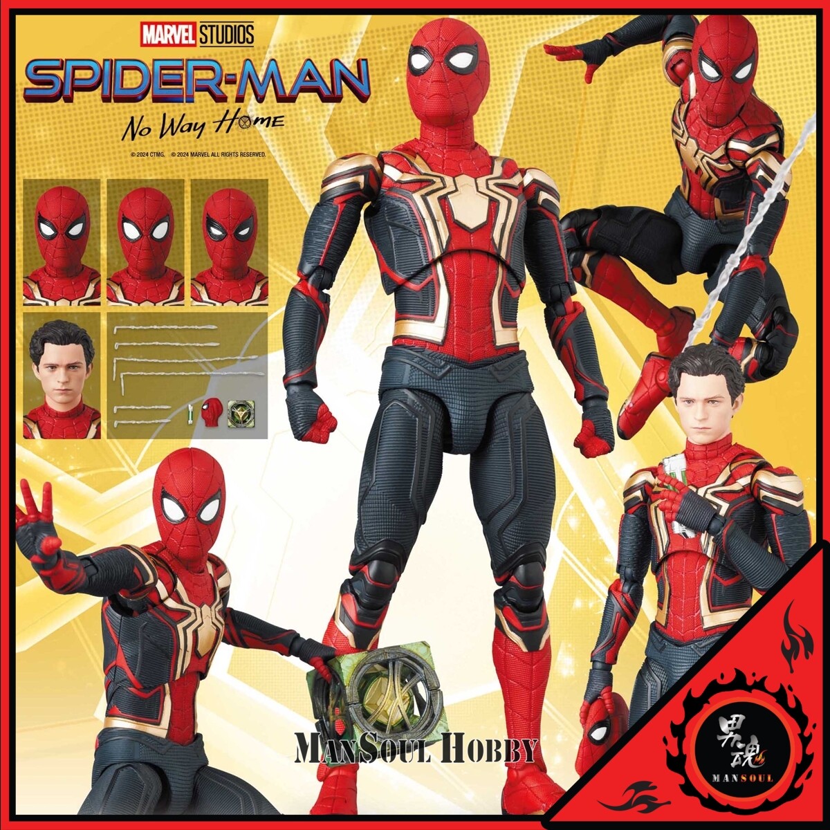 NEW AUTHENTIC MAFEX No.245 Spider-Man No Way Home Integrated Suit