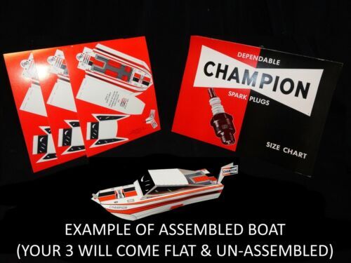 CHAMPION Vintage Spark Plug Thermometer Marketing Display plastc