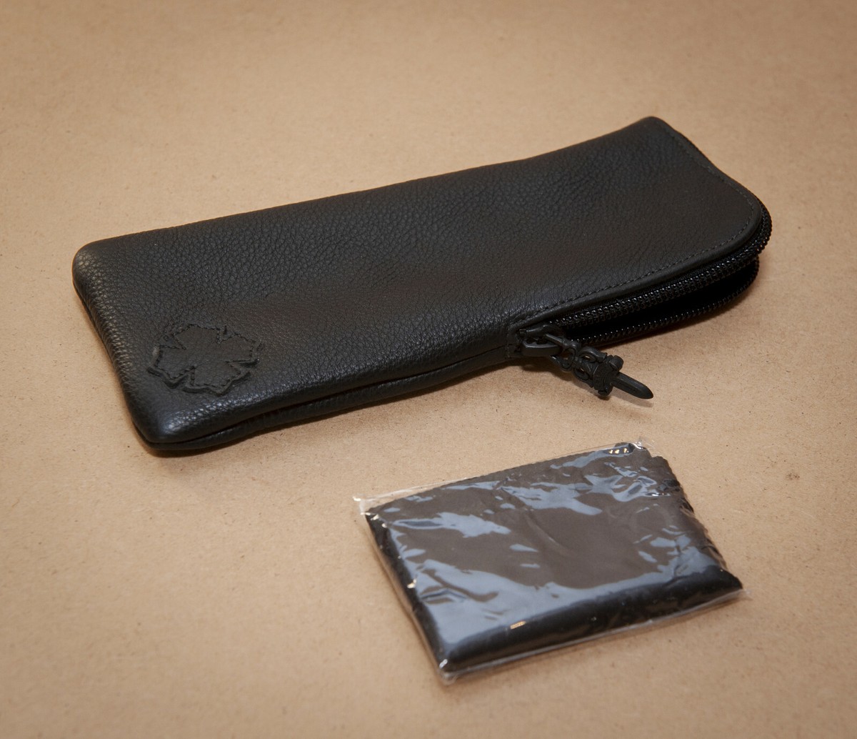 Chrome Hearts Leather Pouch Black Case Eyeglasses small Sunglasses