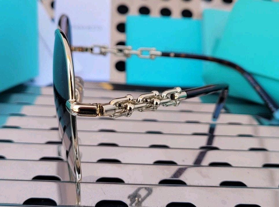 New Tiffany & Co. HardWear Sunglasses TF3086 60213B Pale Gold w
