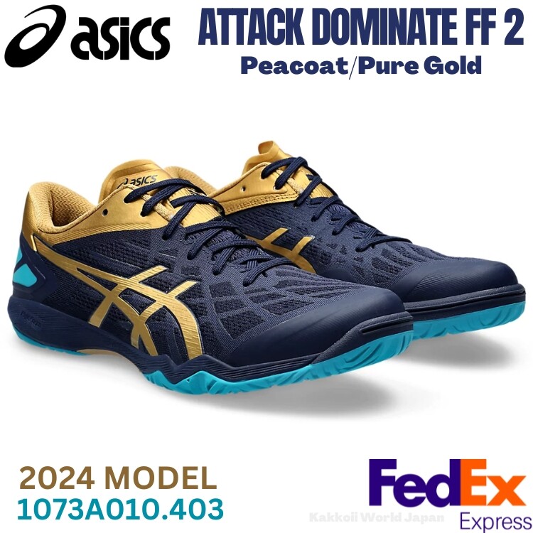 ASICS Table Tennis shoes ATTACK DOMINATE FF 2 Peacoat/Pure Gold