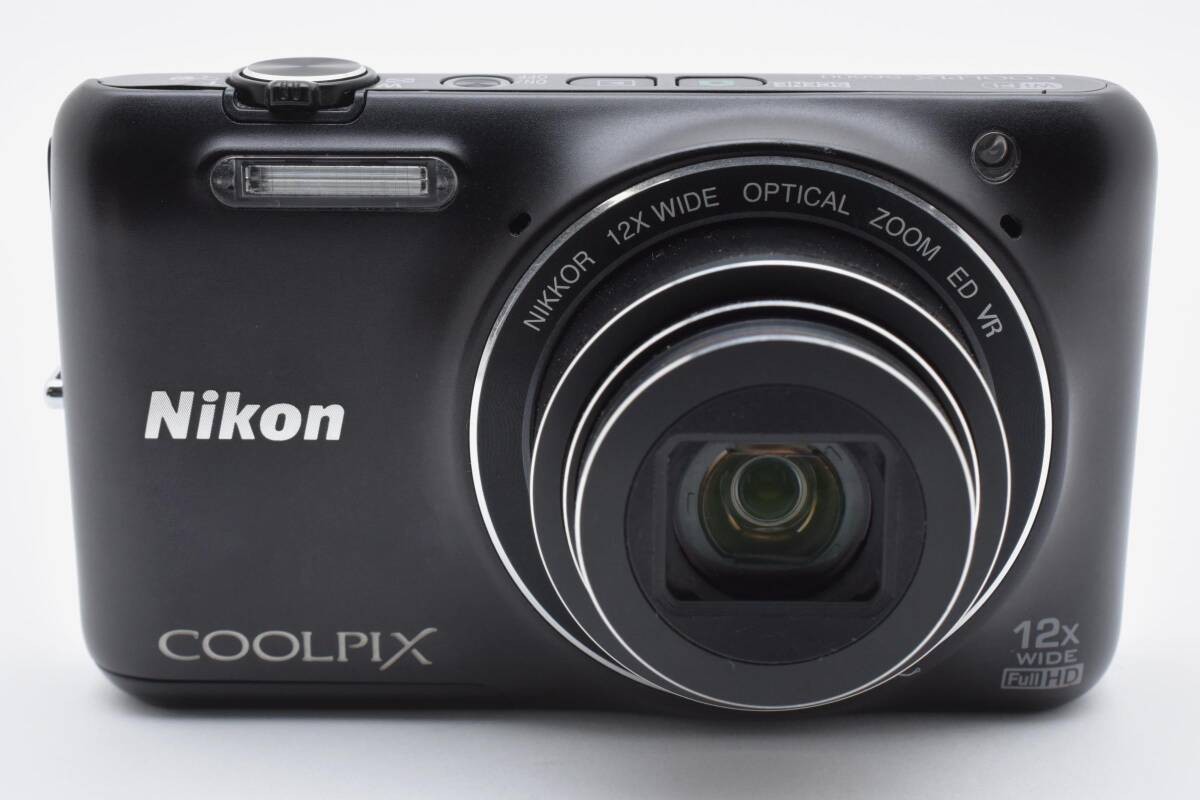 Near Mint-NIKON COOLPIX S6600 Black Digital Compact Camera English