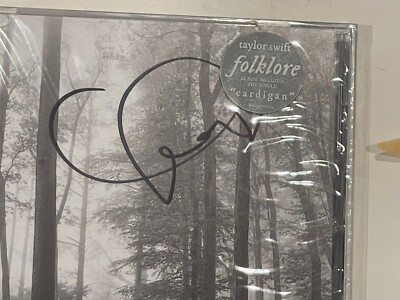 HAND SIGNED Taylor Swift Folklore Album Sealed CD With Heart