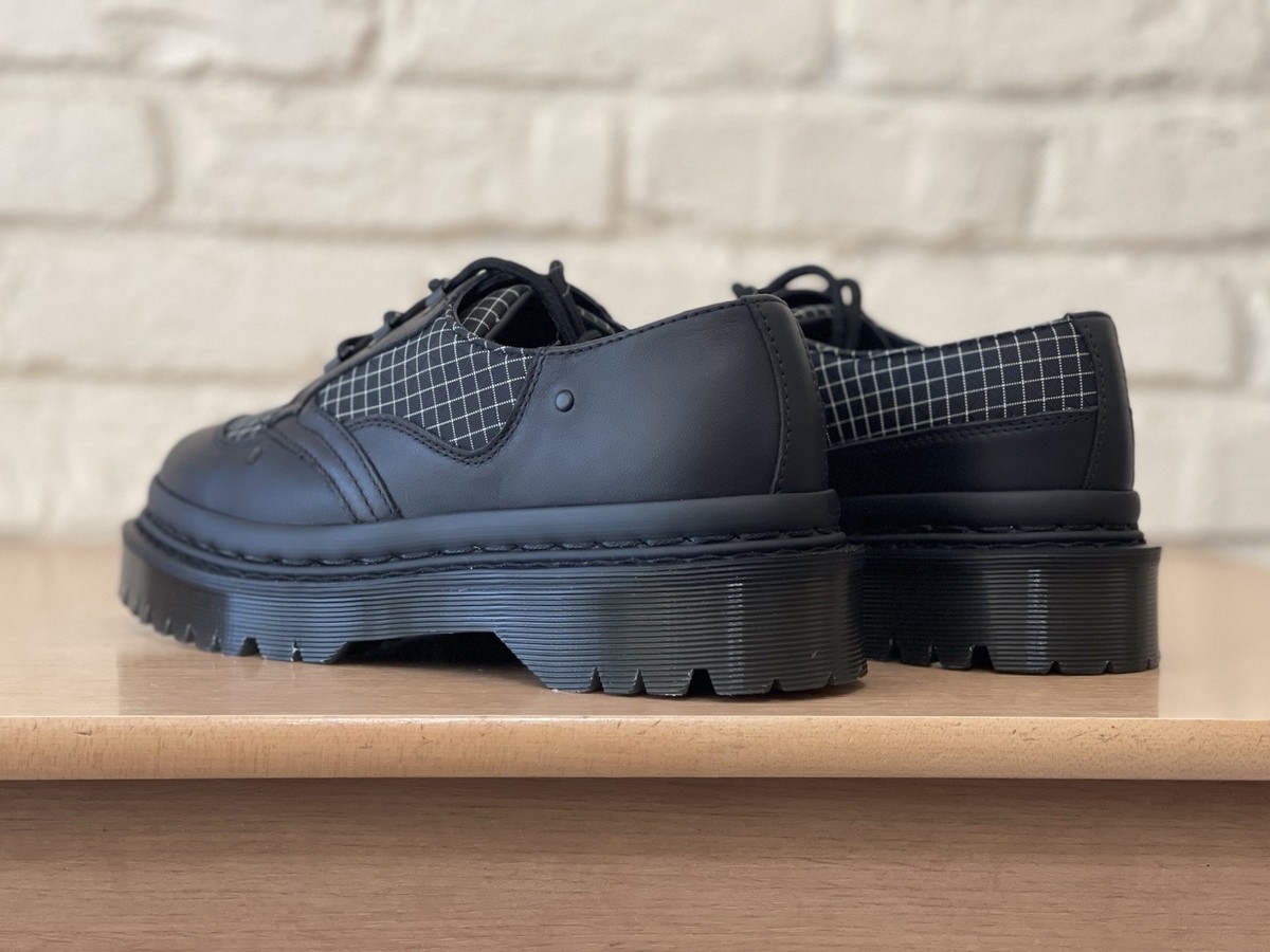 Dr. Martens 1461 EXP Black Bex Grid Ripstop Leather Shoes Women 10