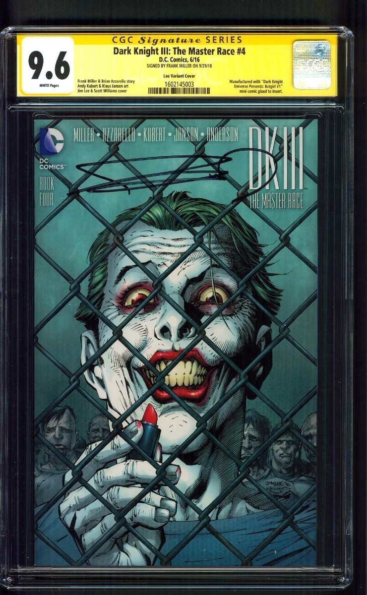 Batman 4 Dark Knight DK III CGC SS 9.6 Frank Miller Joker Jim Lee