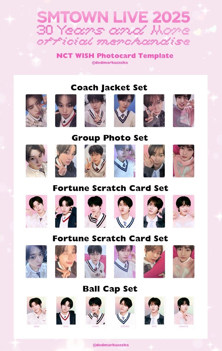 NCT WISH SM TOWN LIVE 2025 OFFICIAL MD GOODS MERCHANDISE 30 YEARS