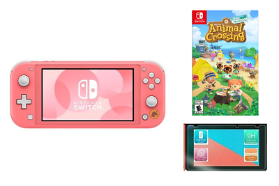 Nintendo Switch Lite 🦝 Animal Crossing Edition + Game & Screen