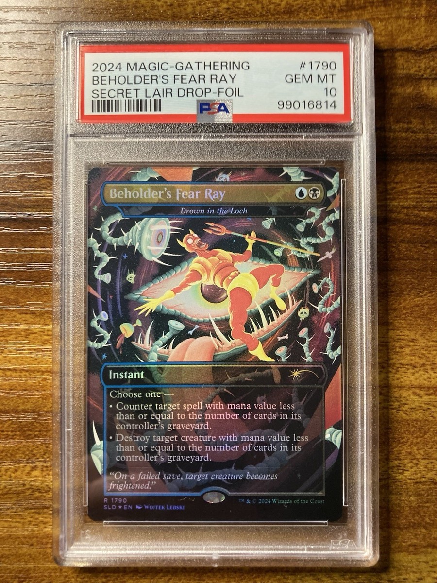 MTG✨BEHOLDER'S FEAR RAY (Drown In The Loch) FOIL✨SLD X D&D's PSA