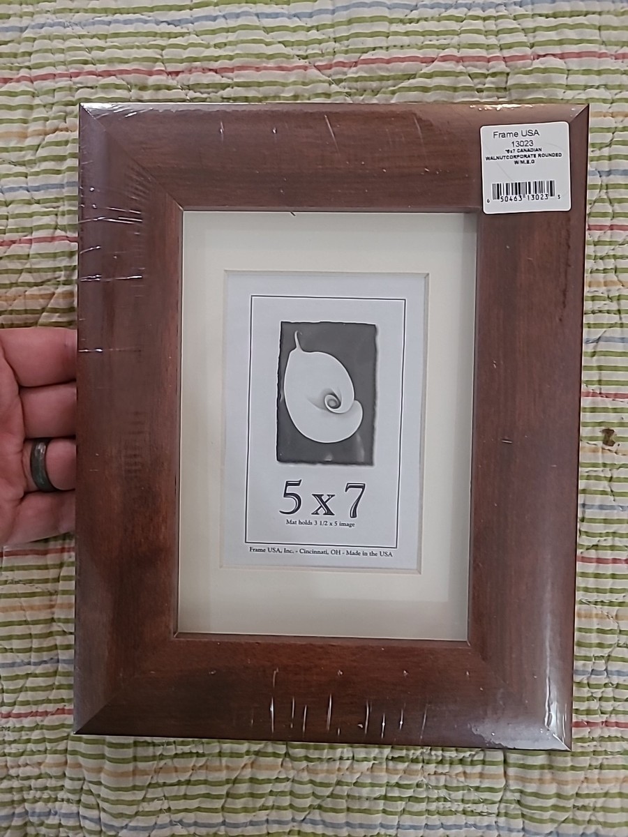 Handmade 5x7 Walnut Picture Frame With 3.5x5 Mat. | eBay