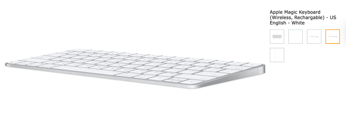 Apple Magic Keyboard (Wireless, Rechargable) - US English - White