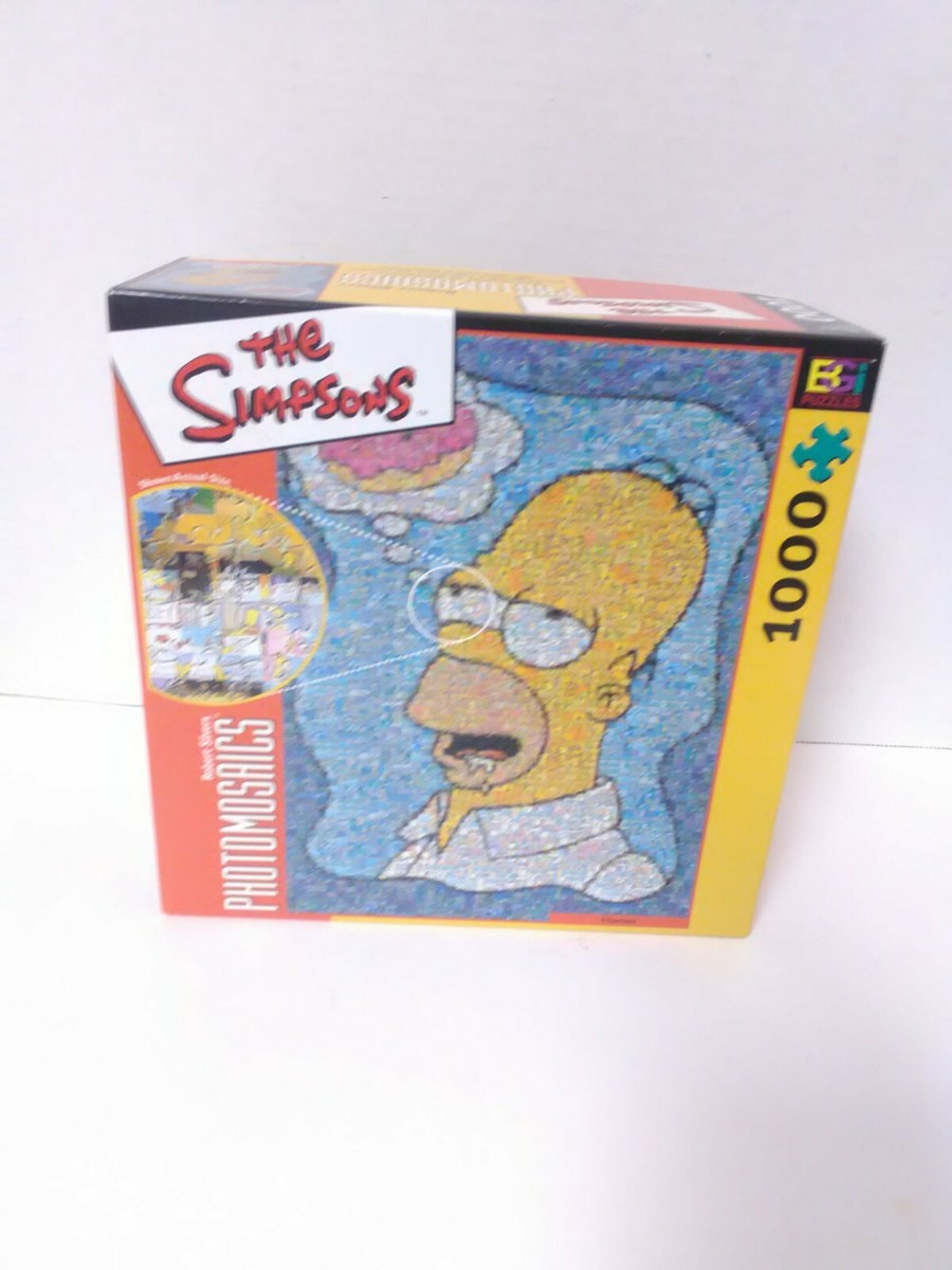 Homer Simpson 1000 pcs Jigsaw Puzzle Photomosaics Donuts Complete