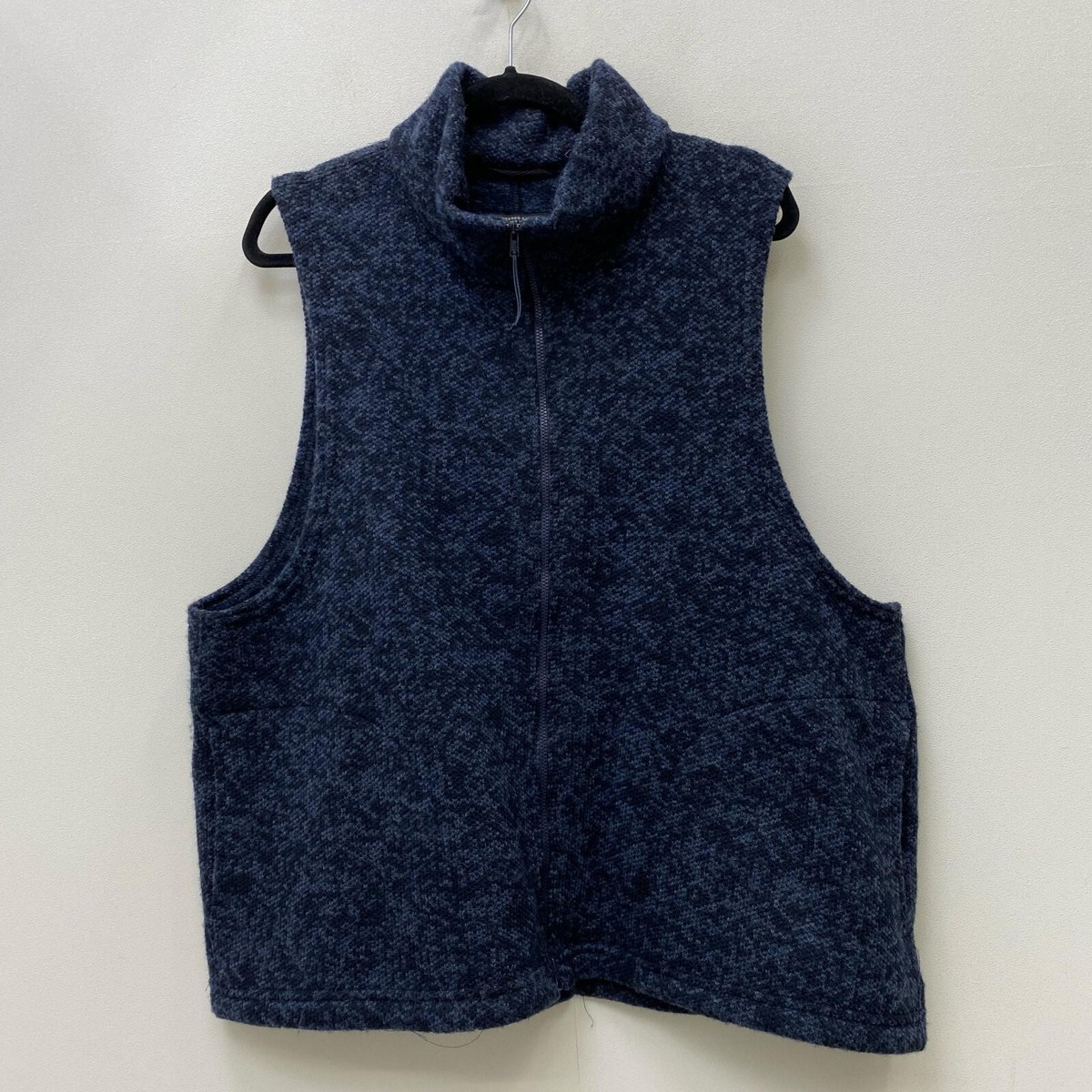 Engineered Garments High Mock Knit Vest Size L Navy Buttoned Men's
