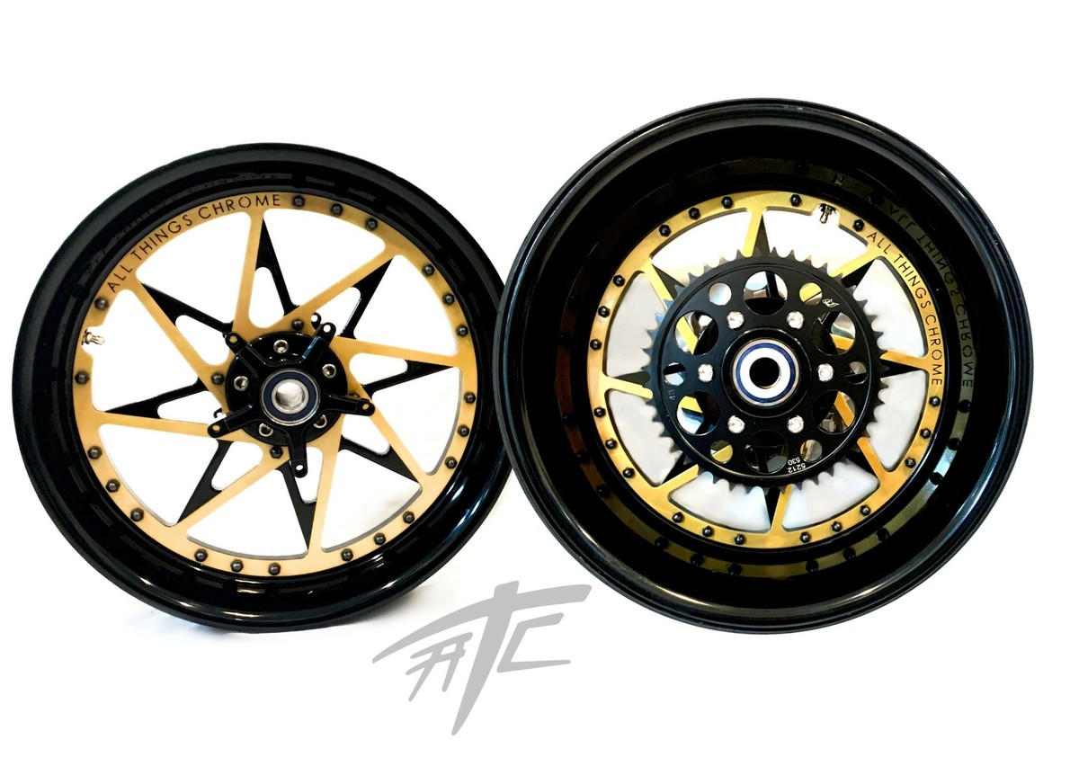 NINJA 300 FAT TIRE BLACK/GOLD SPARKLE SWITCHBACK WHEELS 12-20