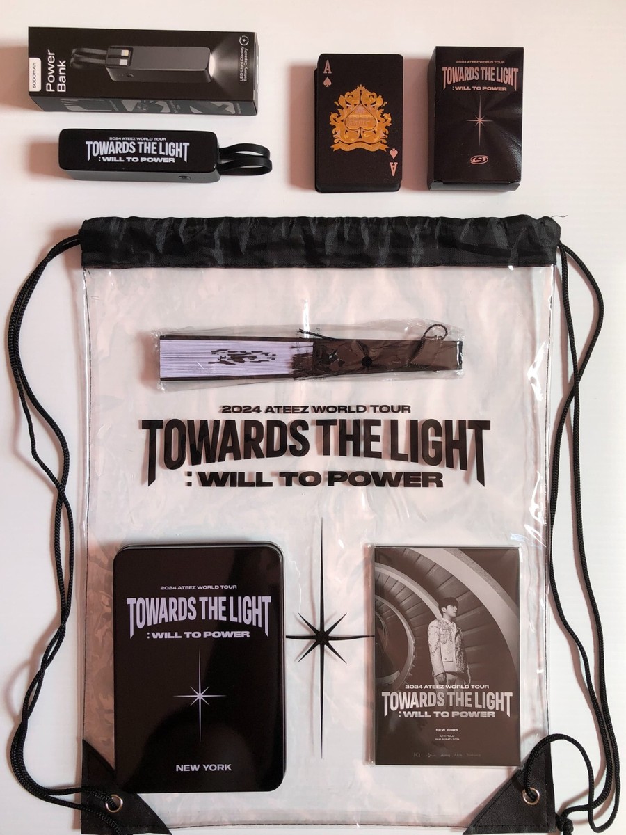 Ateez 2024 World Tour Vip Package New York Bag Fan Power Bank Post