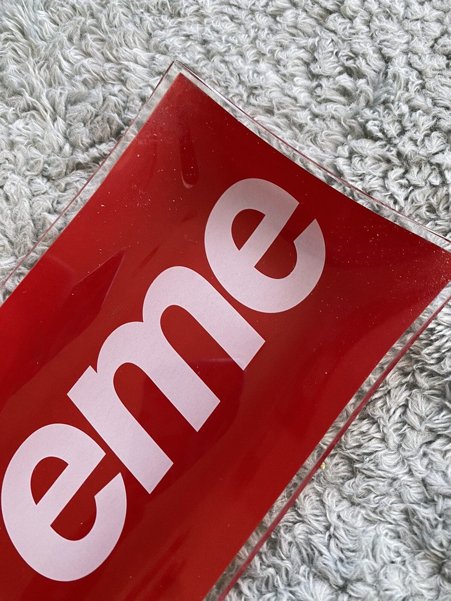 Supreme Box Logo Ashtray Clear Red SS13 100% Authentic | eBay