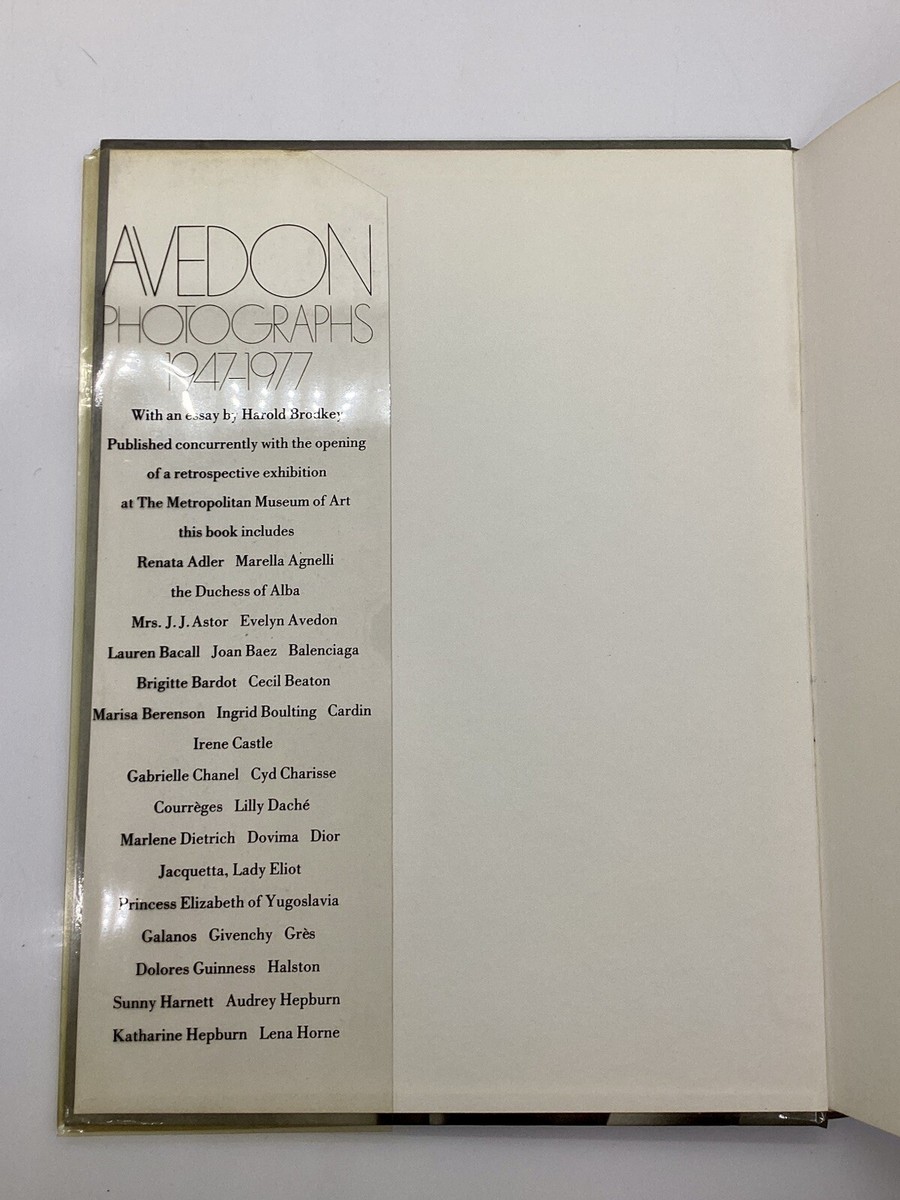Richard Avedon's Book Photographs 1947-1977 - 1st Edition 1978 | eBay