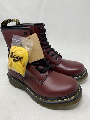 Dr. Martens 1460 Smooth Leather Cherry Red Women Size 6 (DD535) | eBay