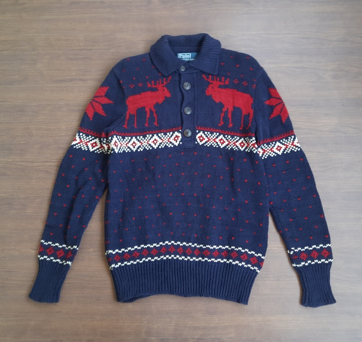 Vintage 90s Polo Ralph Lauren Heavyweight Comichan Knit Sweater