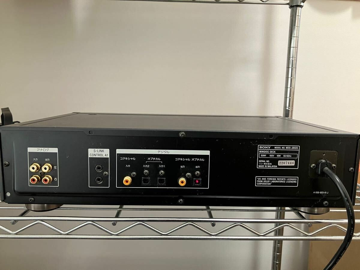 Sony MDS-JB920 Minidisc Recorder working with remote controler | eBay