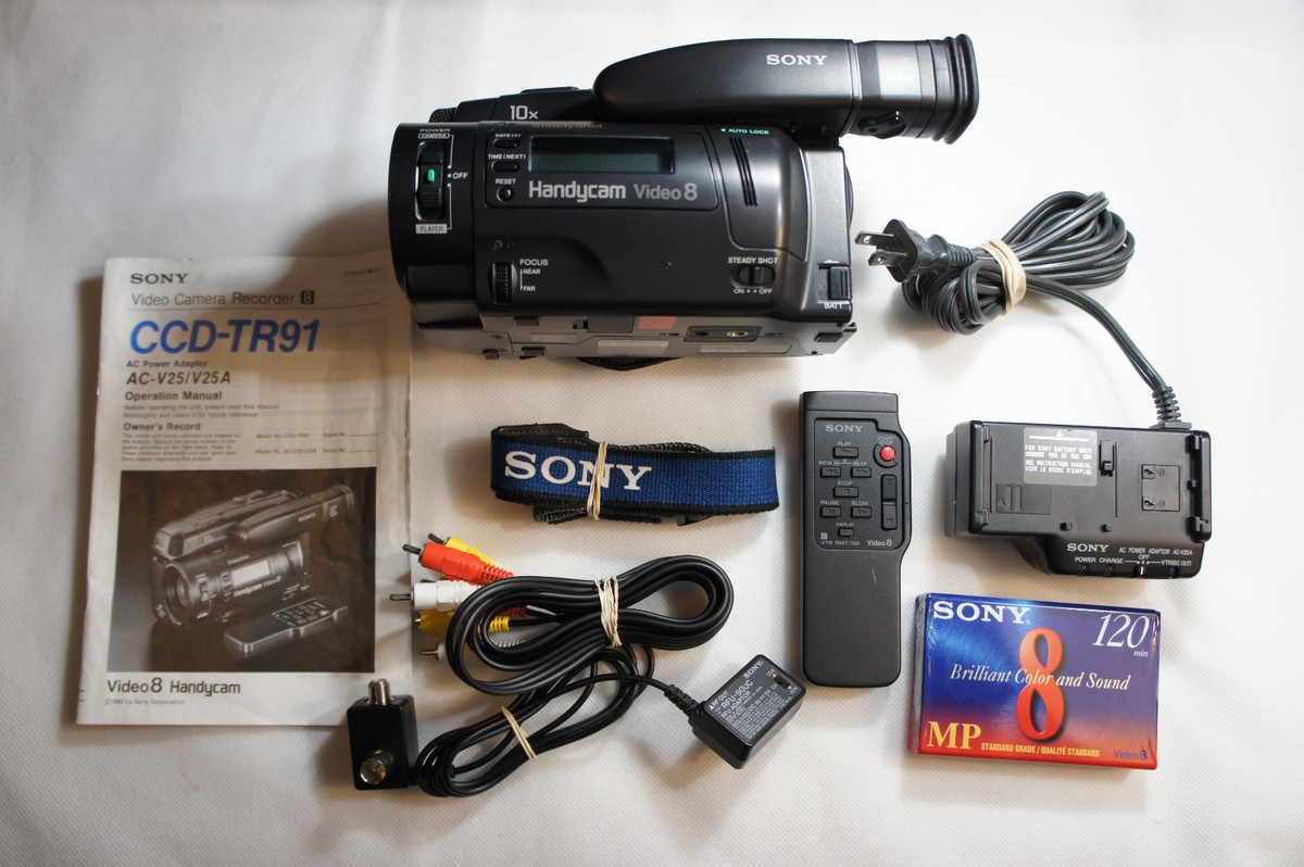 Sony Handycam Video 8 SteadyShot Model CCD-TR91 Video Camera